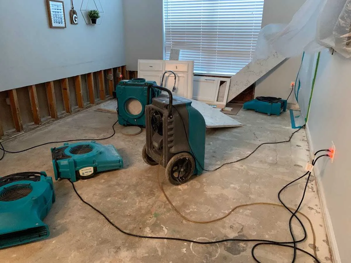 Dehumidifier in flood-cut room for Water Extraction & Removal in Garfield